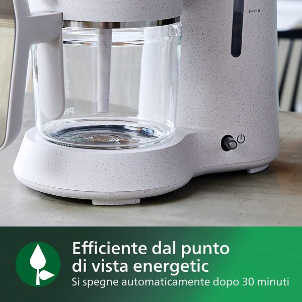 Philips Macchina Caff Americano Caff Macinato in Polvere 15 Tazze Capacit 1,2 L colore Bianco - HD5120/00