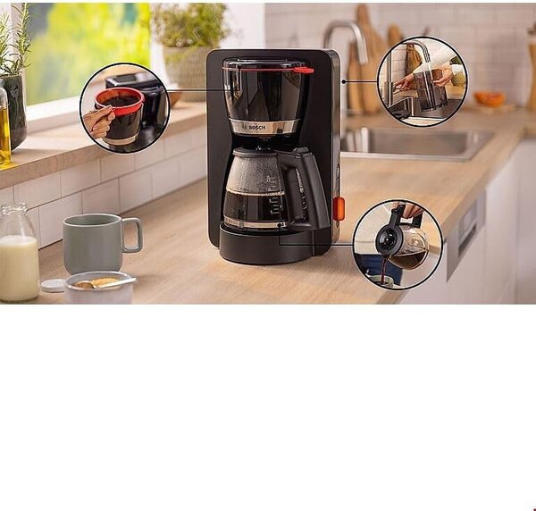 Bosch Macchina Caff Americano Caff Macinato in Polvere 15 Tazze Capacit 1,37 Litri colore Nero - TKA4M233