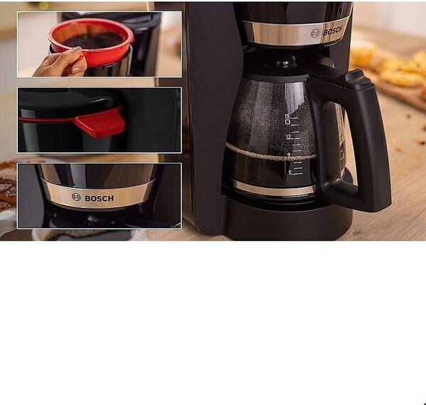 Bosch Macchina Caff Americano Caff Macinato in Polvere 15 Tazze Capacit 1,37 Litri colore Nero - TKA4M233