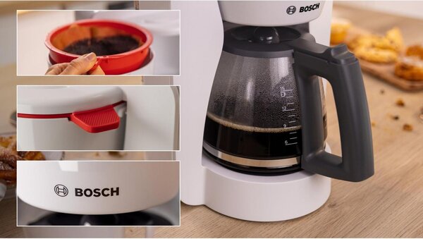 Bosch Macchina Caff Americano Caff Macinato in Polvere 15 Tazze Capacit 1,25 L colore Bianco - TKA3M131