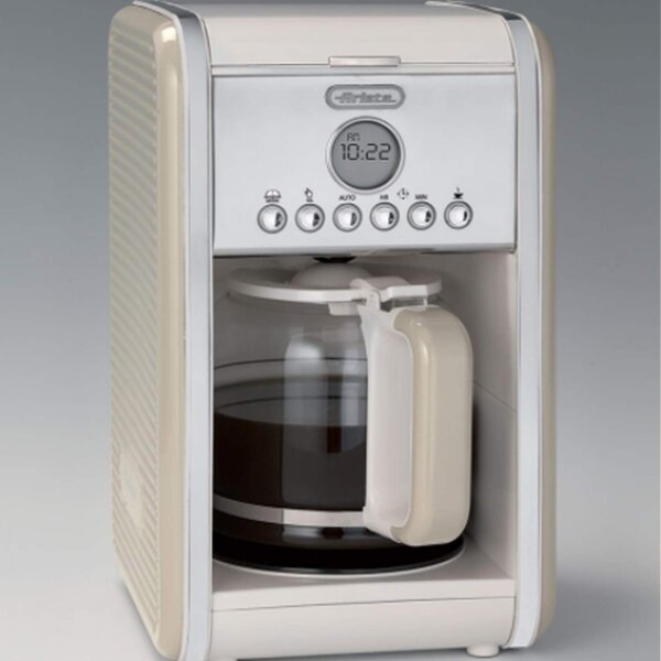 Ariete Macchina Caff Americano Sistema di ricarica Macinato in Polvere 4/12 Tazze Colore Beige - 1342 Vintage