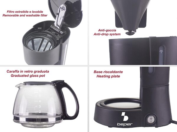 Beper Macchina Caffe' Americano 600W ml 600 - BEP060