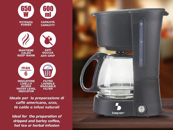 Beper Macchina Caffe' Americano 600W ml 600 - BEP060