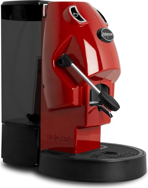 DIDIESSE Macchina da Caff a Cialde Potenza 450 Watt con Frullino Montalatte e Doppio Portacialde Erogatore Acqua Calda per Caff e T colore Rosso