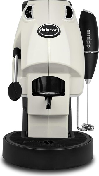 DIDIESSE OUTLET - Macchina da Caff a Cialde Potenza 450 Watt con Frullino Montalatte e Doppio Portacialde Erogatore Acqua Calda per Caff e T col