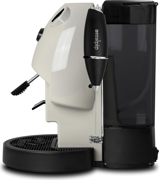 DIDIESSE OUTLET - Macchina da Caff a Cialde Potenza 450 Watt con Frullino Montalatte e Doppio Portacialde Erogatore Acqua Calda per Caff e T col