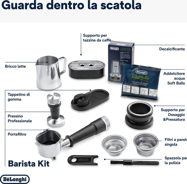 De Longhi Macchina da Caffe Potenza 1400W 15Bar con Macinatura - La Specialista Arte EC9155.M