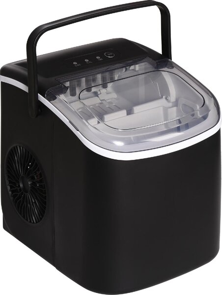 DecHome Macchina del Ghiaccio 9 Cubetti in 6-12 Minuti con Cestello e Paletta Inclusi 23.8x30.5x29 cm colore Nero