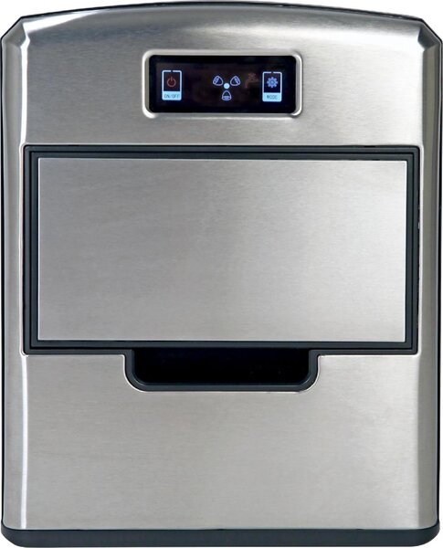 R.G.V. Macchina del Ghiaccio Fabbricatore di Ghiaccio Potenza 150 Watt Produzione 10 Kg/24h colore Acciaio - FG12D Mojito ICE