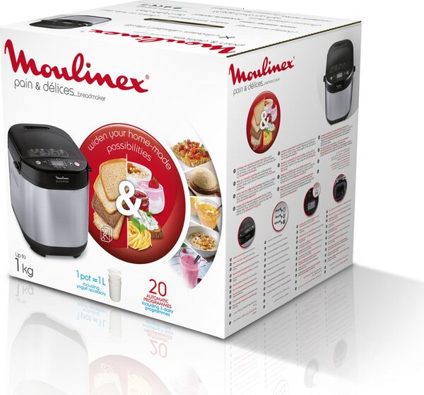 Moulinex Macchina Pane Potenza 650 Watt Capacit 1 Kg 17 Programmi Timer 3 livelli cottura - OW240E