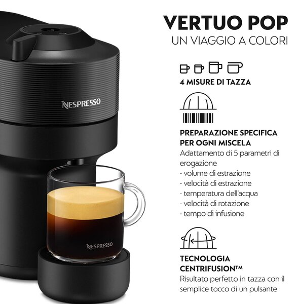 De Longhi Macchina per Caff a Capsule Capacit 0,56 Litri 1 Tazza Potenza 1260 W colore Nero - ENV90.B