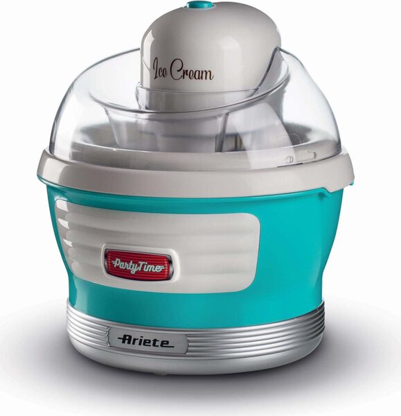 Ariete Macchina per Gelato Gelatiera Capacit 1,5 L Potenza 12W colore Bianco Azzurro - 643 Ice Cream Maker 00C064301AR0