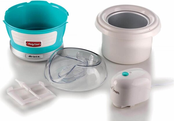 Ariete Macchina per Gelato Gelatiera Capacit 1,5 L Potenza 12W colore Bianco Azzurro - 643 Ice Cream Maker 00C064301AR0