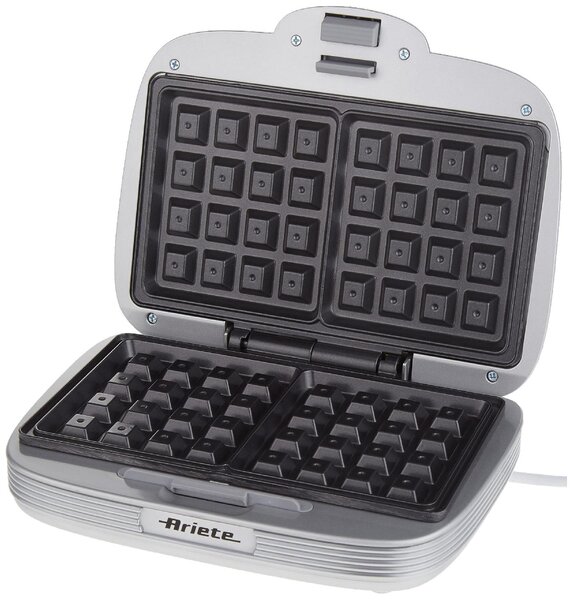 Ariete Macchina per Waffle con Rivestitura Antiaderente colore Azzurro - 1973 Waffle MAKER