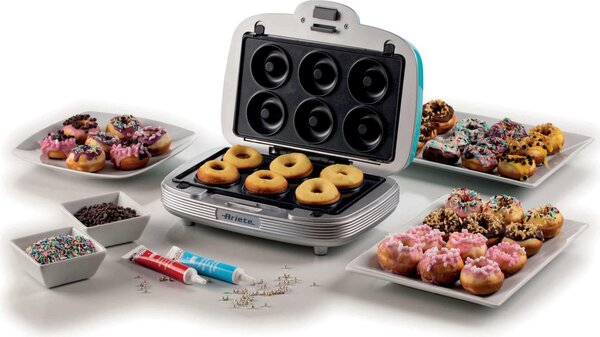 Ariete Macchina per Waffle con Rivestitura Antiaderente colore Blu - 1972 Waffle MAKER