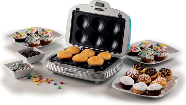 Ariete Macchina per Waffle con Rivestitura Antiaderente colore Blu - 1972 Waffle MAKER
