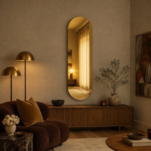 Specchio con finitura dorata – Pure Collection R58