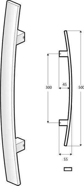 TROPEX DESIGN Maniglione Inox Satinato K630 mm 300 Pezzi 2 - 841C.500.300.60