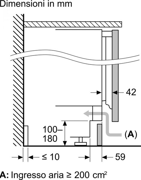 Bosch Mini Frigo da Incasso Sottopiano Capacit 134 Litri Classe energetica E Raffreddamento Statico - KUR21VFE0