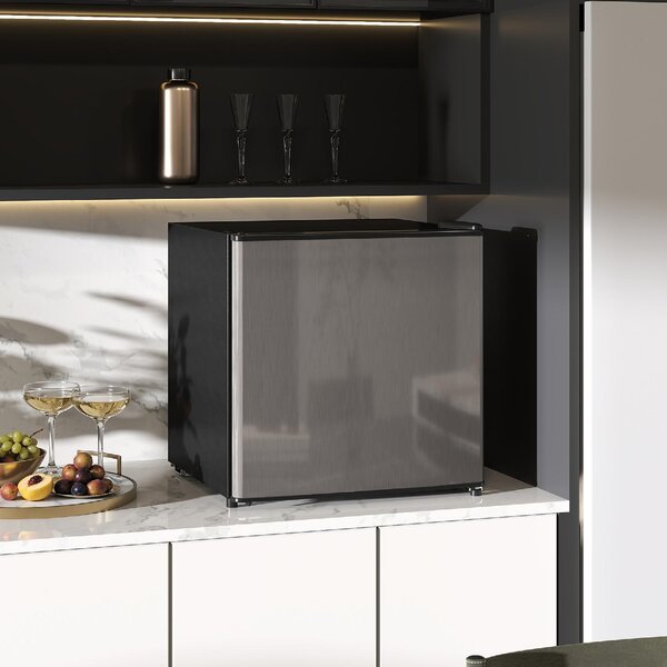 DecHome Mini Frigo Frigobar 46 Litri Classe E Raffreddamento Statico colore Argento