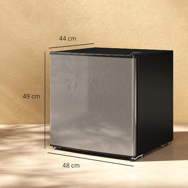 DecHome Mini Frigo Frigobar 46 Litri Classe E Raffreddamento Statico colore Argento