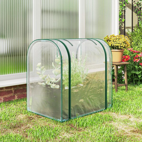 VivaGarden Mini Serra con Borsa per Coltivazione e Porta Avvolgibile 68x50x70 cm colore Verde Scuro