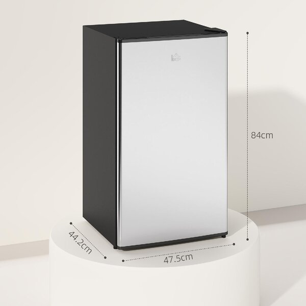 DecHome Mini Frigo Frigobar 91L con Termostato Regolabile Ripiani Regolabili e Cassetto colore Argento - U6551SR