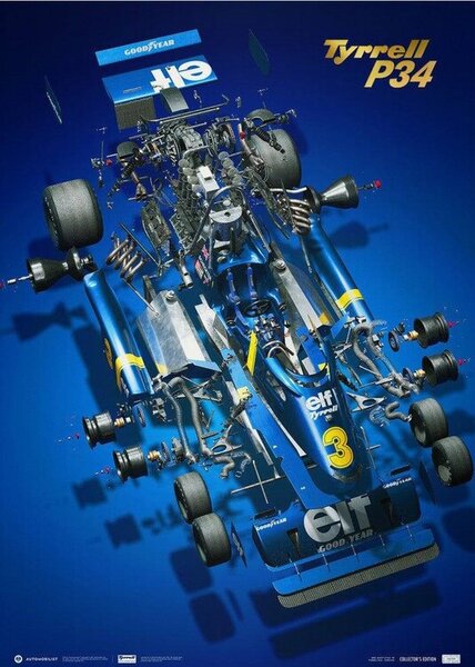 Stampa d'arte Tyrrell P34 - The Joy of Six Wheels, Automobilist