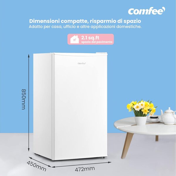 Comfee Mini Frigo Frigobar Capacit 93 Litri Classe E colore Bianco - RCD132WH2