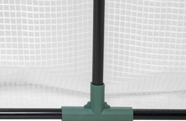 VivaGarden Mini Serra da Giardino con Copertura in PE e 2 Finestre Avvolgibili 120x60x60 cm colore Bianco - 368V03WT845