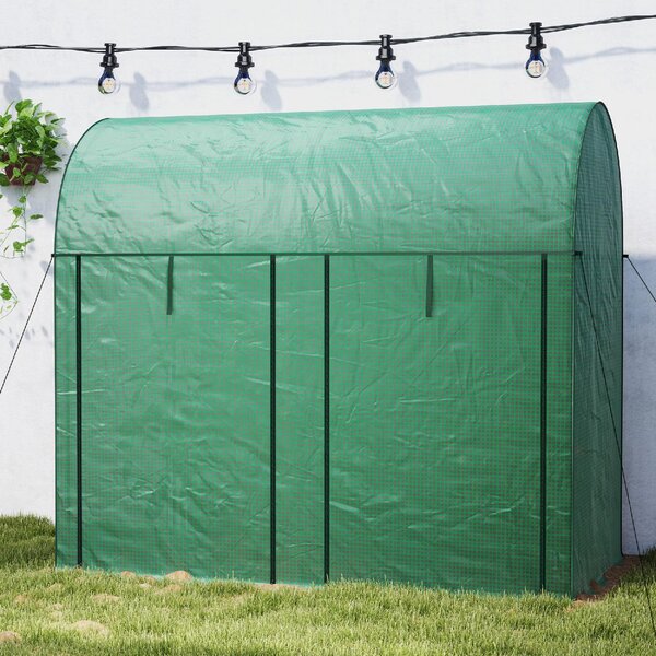 VivaGarden Mini Serra da Giardino da 2 m 2 Porte Avvolgibili Copertura in PE 140g/m Anti-UV 2x1x1.78 m colore Verde