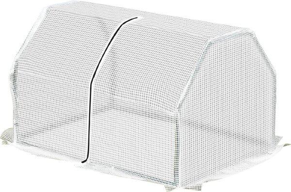 VivaGarden Mini Serra da Giardino e Balcone in Plastica PE e Acciaio con Chiusura a Zip 99x71x60 cm colore - 01-84TT