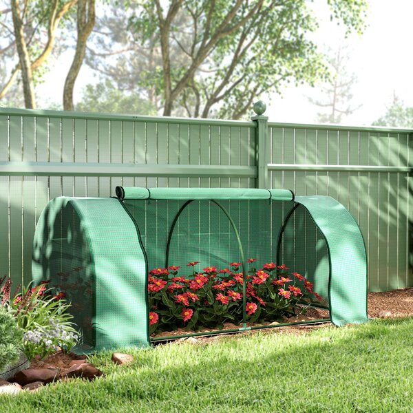 VivaGarden Mini Serra da Giardino in Acciaio e con Copertura in PVC 200x100x80 cm colore Verde