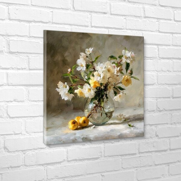 Dipinto stampato con cornice inclusa 70x70 cm Apple Flowers – Styler