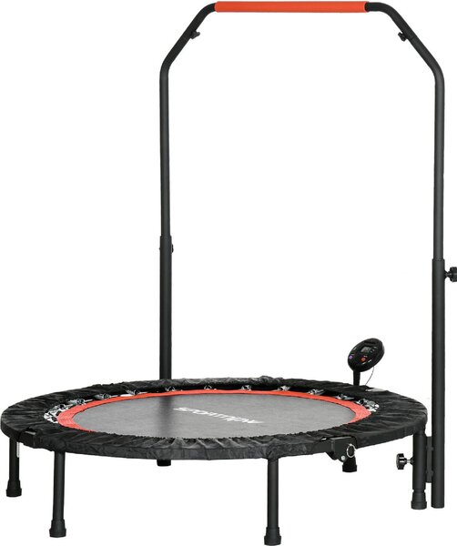DecHome Mini Trampolino Fitness 102 cm con Manubrio Regolabile Trampolino Elastico Pieghevole colore Nero - R5091BK