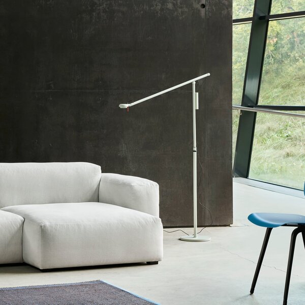 Lampada da terra HAY, Fifty-Fifty, dimmerabile, Grigio, Soggiorno, Alluminio, Design