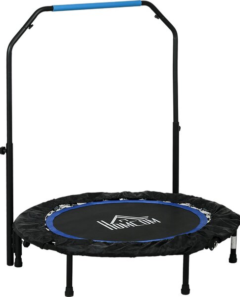 DecHome Mini Trampolino Fitness 102 cm Pieghevole con Manubrio Regolabile in Altezza colore Blu - R4600BU