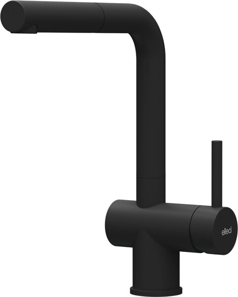 ELLECI Miscelatore Cucina con Doccetta Estraibile Leva Sanitaria colore Nero Aluna Plus - MGKA0240
