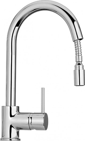 PAINI Miscelatore Cucina con Doccetta estraibile Rubinetto Monocomando colore Cromo - 78CR591ABSPA Milme