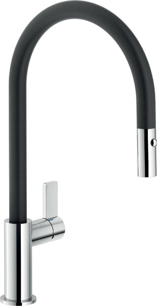 NOBILI Miscelatore Cucina con Doccetta Estraibile Monocomando con Finitura Cromo lucido e Mora opaco - FL96137NC
