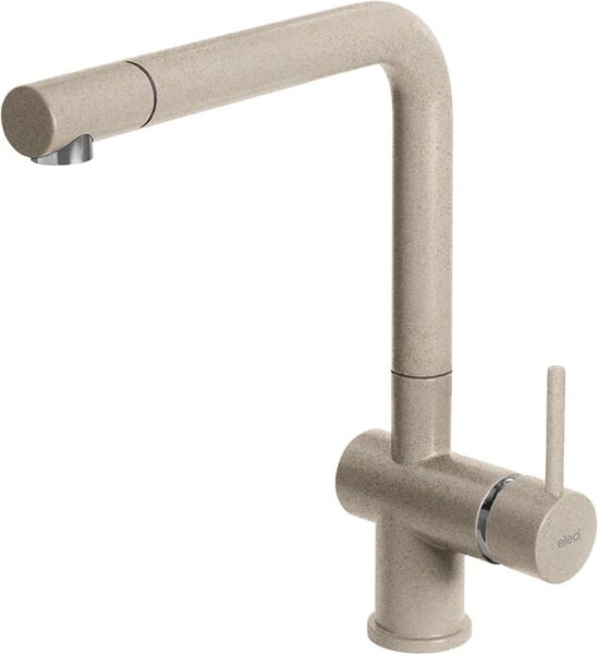ELLECI Miscelatore Cucina con Doccetta estraibile Rubinetto Monocomando colore Avena - MGKSTR51 Stream