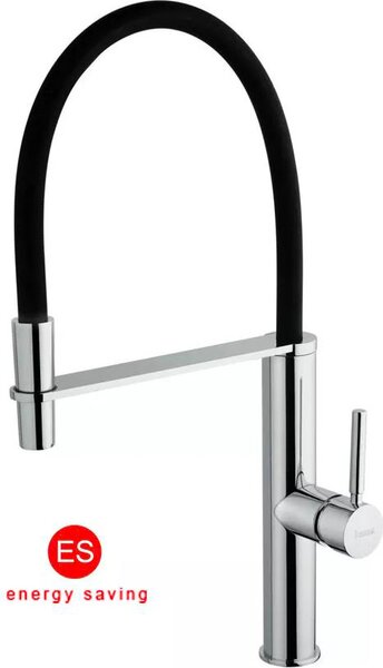CROLLA Miscelatore Cucina con Doccetta estraibile Rubinetto Monocomando Lavello colore Cromo - 595 Max