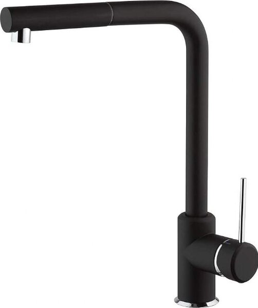 Argo Miscelatore Cucina con Doccetta Estraibile Rubinetto Monocomando colore Nero Opaco - 2385 J India