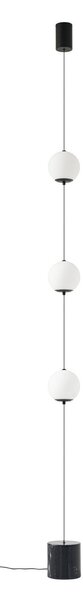Lampada da terra Lucande, Darrow, dimmerabile, Bianco, Soggiorno, Vetro, Moderno