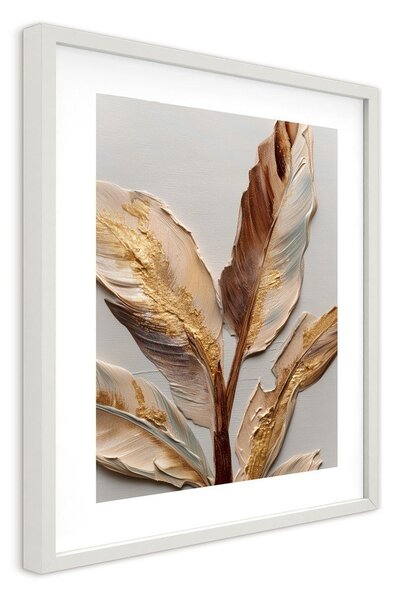 Dipinto stampato con cornice inclusa 40x50 cm Golden Strelitzia – Styler