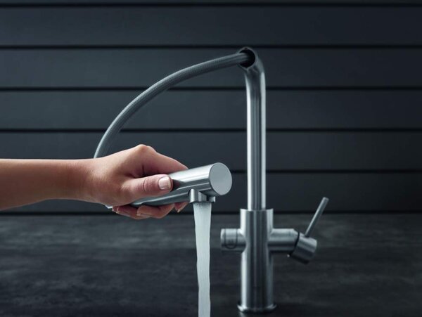 GROHE Miscelatore Cucina Rubinetto Monocomando con Sistema di Depurazione Acqua e Raffreddamento colore Cromo - 31302DC2 Blue Professional