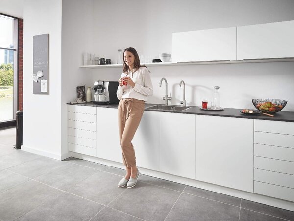 GROHE Miscelatore Cucina Rubinetto Monocomando con Sistema di Depurazione Acqua e Raffreddamento colore Cromo - 31302DC2 Blue Professional