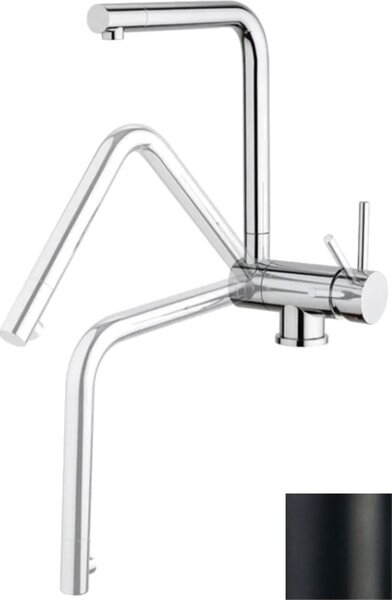 CROLLA Miscelatore Cucina Sottofinestra Rubinetto Monocomando colore Nero Opaco - P580LNO