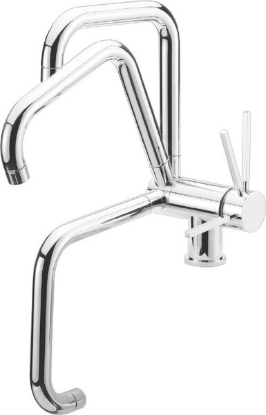 CROLLA Miscelatore Cucina Sottofinestra Rubinetto Monocomando colore Cromo - P 580L CR PURO WINDOW