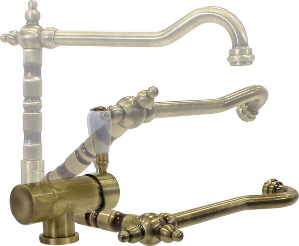 Plados Miscelatore Cucina Sottofinestra Rubinetto Monocomando colore Bronzo AF18 - MIXOLDST
